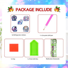 Load image into Gallery viewer, 5Pcs Acrylic Cat Diamond Painting Art Fridge Magnet for Fridge Whiteboards
