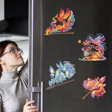 Load image into Gallery viewer, 5Pcs Acrylic Magic Wand Patronus Diamond Art Fridge Magnet for Fridge Whiteboard

