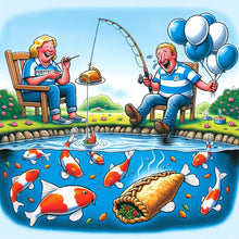 Load image into Gallery viewer, Diamond Painting - Full Round - fishing (40*40CM)
