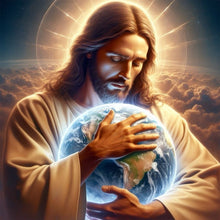 Load image into Gallery viewer, Diamond Painting - Full Round - Jesus embraces the earth (40*40CM)
