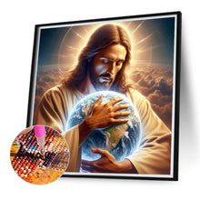 Load image into Gallery viewer, Diamond Painting - Full Round - Jesus embraces the earth (40*40CM)
