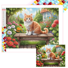 Load image into Gallery viewer, Diamond Painting - Full Square - orange cat (40*30CM)
