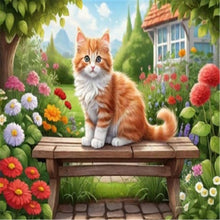 Load image into Gallery viewer, Diamond Painting - Full Square - orange cat (40*30CM)
