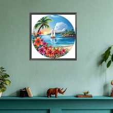 Load image into Gallery viewer, Diamond Painting - Full Round - seaside flowers (30*30CM)
