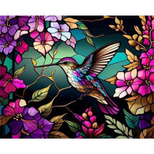 Load image into Gallery viewer, AB Diamond Painting - Full Square - glass art hummingbird (50*40CM)
