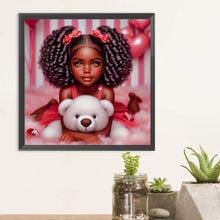Load image into Gallery viewer, Diamond Painting - Full Round - girl and polar bear (30*30CM)
