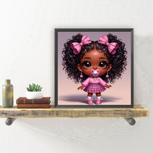 Load image into Gallery viewer, Diamond Painting - Full Round - Double ponytail curly girl (30*30CM)
