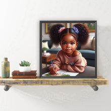 Load image into Gallery viewer, Diamond Painting - Full Round - girl drawing (30*30CM)
