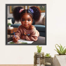 Load image into Gallery viewer, Diamond Painting - Full Round - girl drawing (30*30CM)
