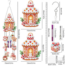 Load image into Gallery viewer, Double Sided Christmas Crystal Wind Chimes Pendant Kit for Wall Window Decor
