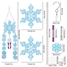 Load image into Gallery viewer, Double Sided Snowflake Crystal Wind Chimes Pendant Kit for Wall Window Decor
