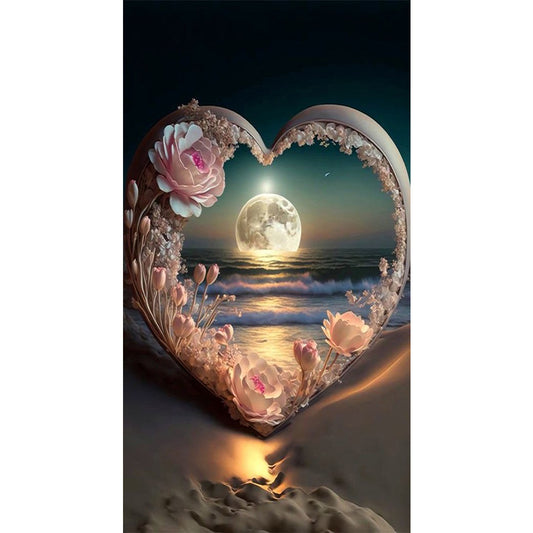 Diamond Painting - Full Round - Love moon night (40*70CM)