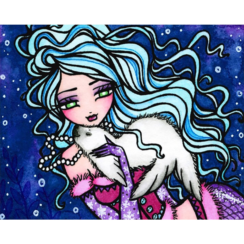 Diamond Painting - Full Round - Illustration girl (50*40CM)