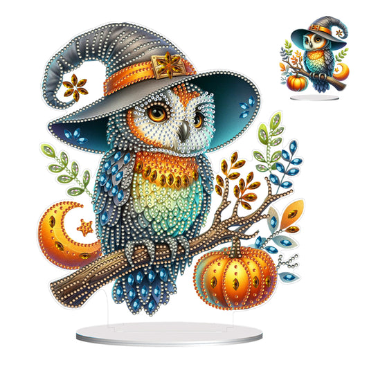 Special Shape Pumpkin Owl 5D DIY Diamond Painting Art Tabletop Decorations