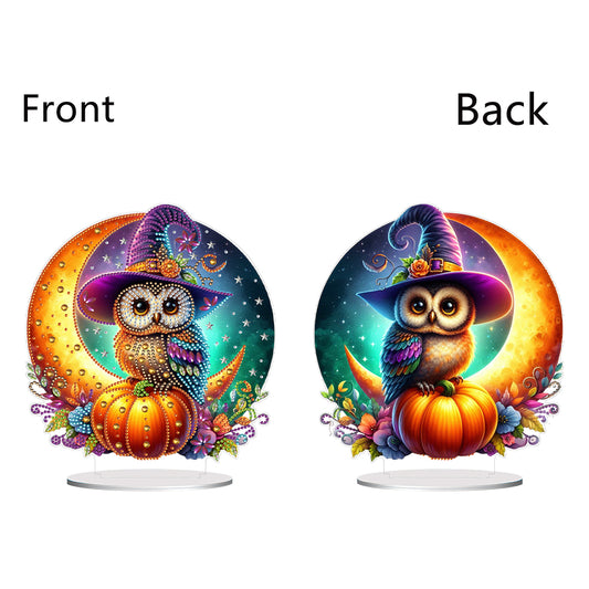 Special Shape Pumpkin Owl 5D DIY Diamond Painting Art Tabletop Decorations