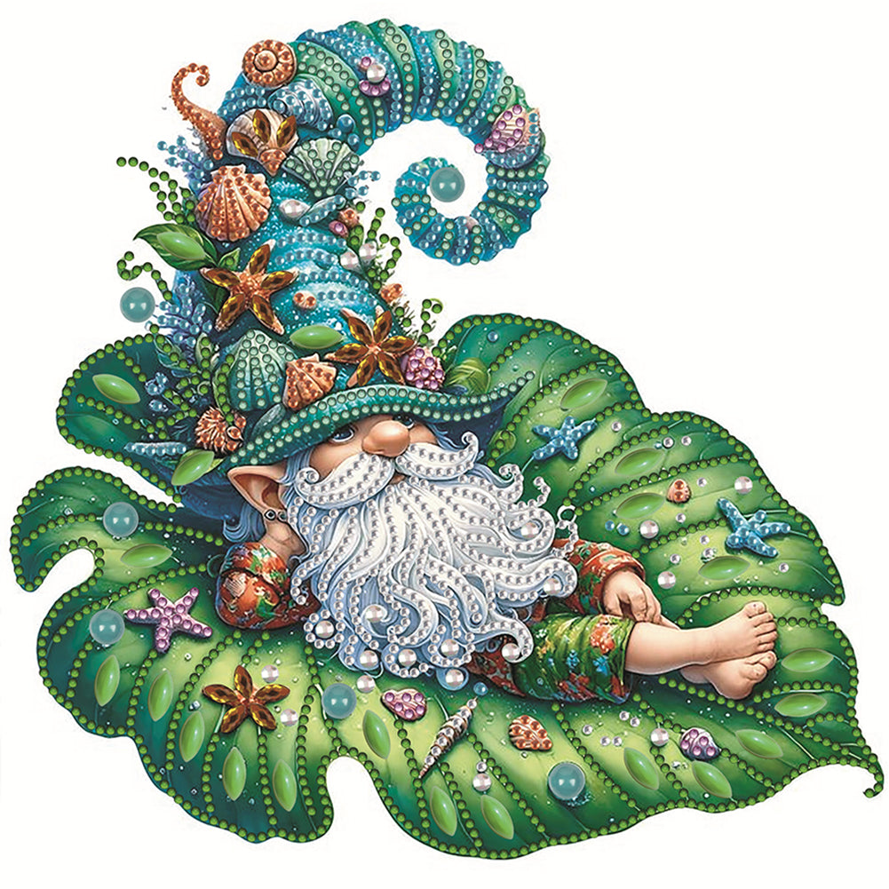 Diamond Painting - Partial Special Shaped - Leafy gnome (30*30CM)