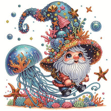 Load image into Gallery viewer, Diamond Painting - Partial Special Shaped - Starfish gnome (30*30CM)
