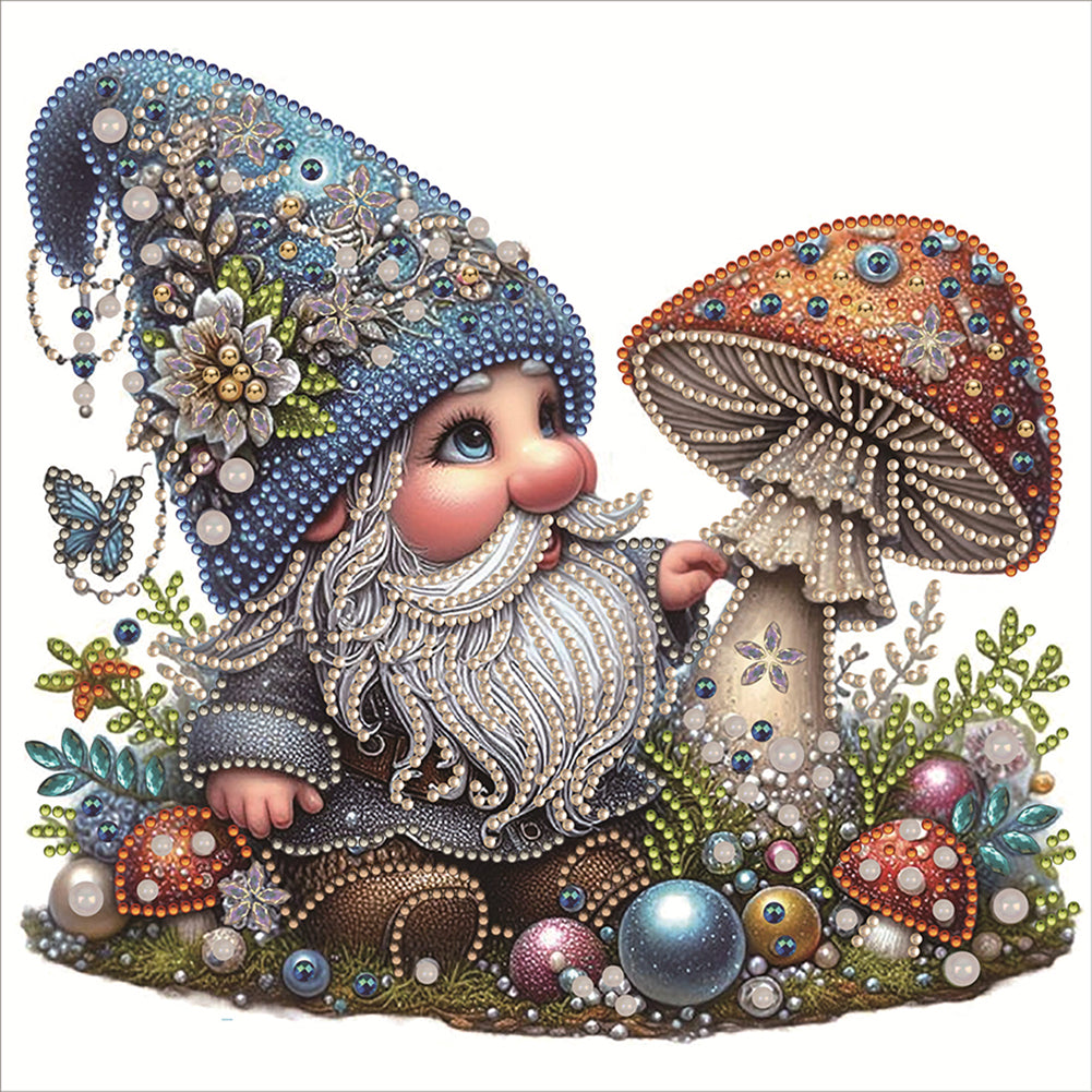 Diamond Painting - Partial Special Shaped - Mushroom gnome (30*30CM)