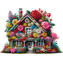Load image into Gallery viewer, Diamond Painting - Partial Special Shaped - Flower house (30*30CM)
