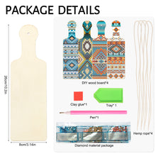 Load image into Gallery viewer, 4Pcs Geometric Pattern Diamond Decorative Serving Tray for Desk Coffee Table
