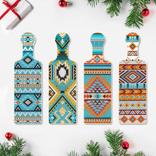 Load image into Gallery viewer, 4Pcs Geometric Pattern Diamond Decorative Serving Tray for Desk Coffee Table
