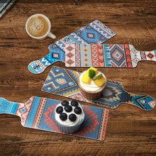 Load image into Gallery viewer, 4Pcs Geometric Pattern Diamond Decorative Serving Tray for Desk Coffee Table
