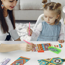 Load image into Gallery viewer, 4Pcs Geometric Pattern Diamond Decorative Serving Tray for Desk Coffee Table
