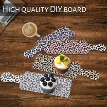 Load image into Gallery viewer, 4Pcs Leopard Print Diamond Decorative Serving Tray for Desk Coffee Table
