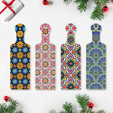 Load image into Gallery viewer, 4Pcs Flower Diamond Painting Decorative Serving Tray for Desk Coffee Table
