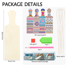 Load image into Gallery viewer, 4Pcs Geometric Pattern Diamond Decorative Serving Tray for Desk Coffee Table
