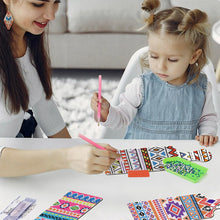 Load image into Gallery viewer, 4Pcs Geometric Pattern Diamond Decorative Serving Tray for Desk Coffee Table
