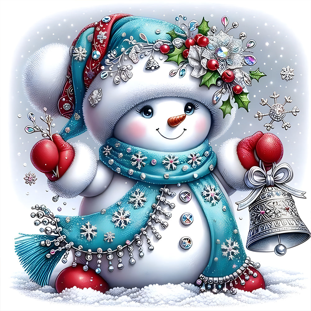 Diamond Painting - Full Round - Christmas snowman (30*30CM)