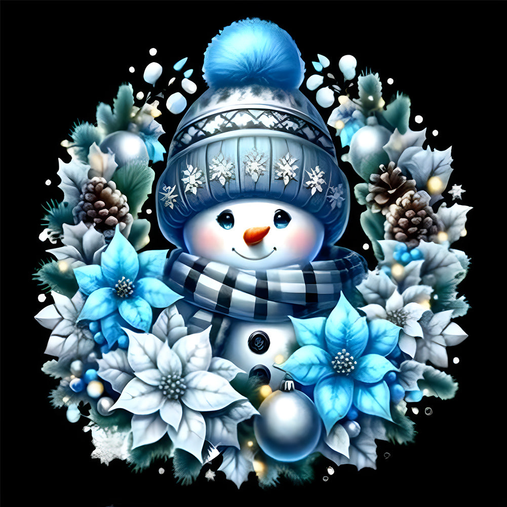 Diamond Painting - Full Round - Christmas snowman (30*30CM)
