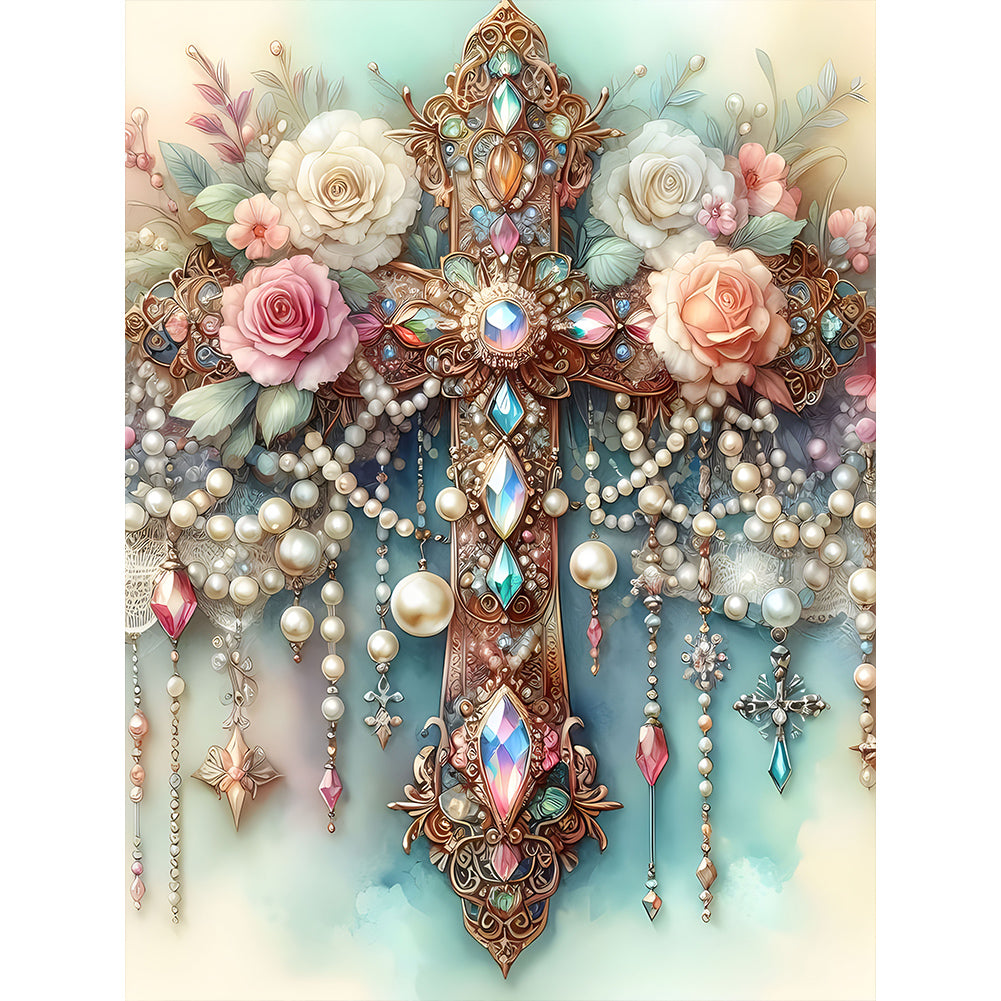 Diamond Painting - Full Round - Gorgeous cross (30*40CM)