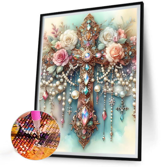 Diamond Painting - Full Round - Gorgeous cross (30*40CM)