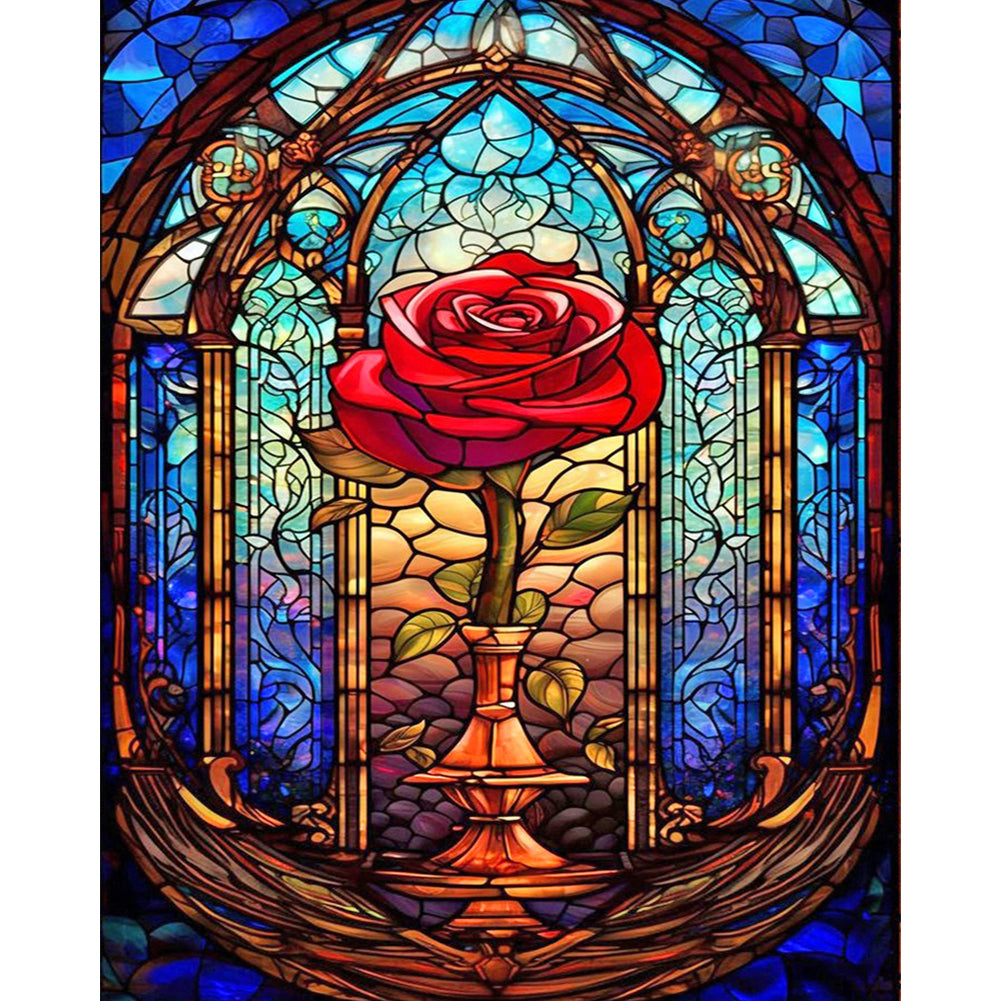 Diamond Painting - Full Round - Glass art rose (40*50CM)