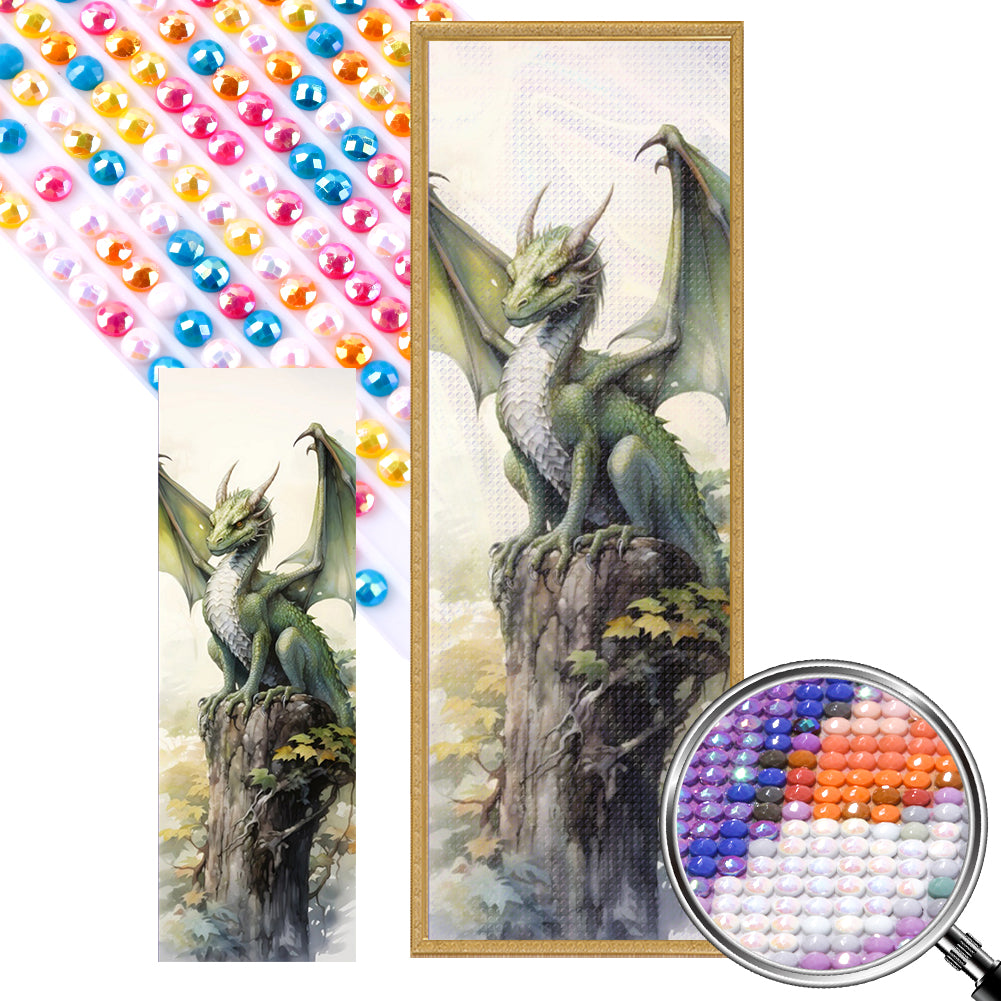 AB Diamond Painting - Full Round - Dragon on the tree (30*90CM)