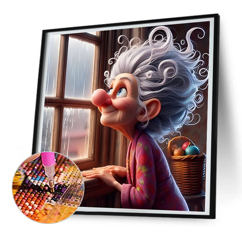 Diamond Painting - Full Round - Warm old lady (30*30CM)