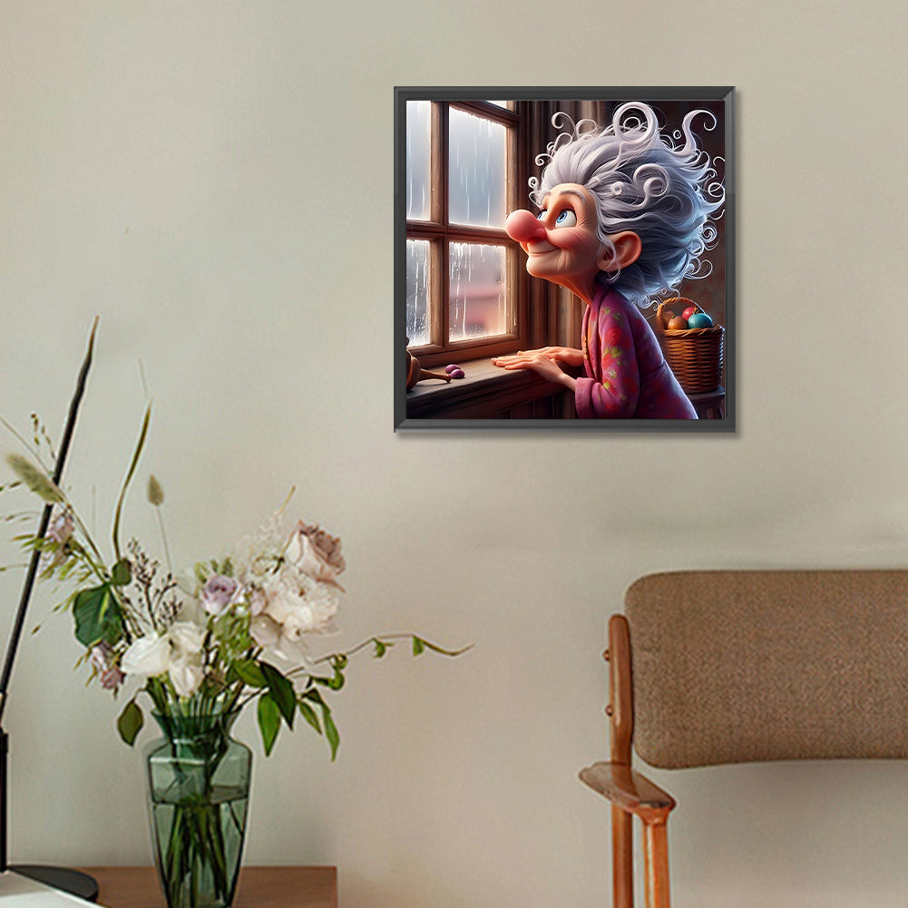 Diamond Painting - Full Round - Warm old lady (30*30CM)