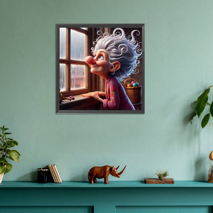 Diamond Painting - Full Round - Warm old lady (30*30CM)