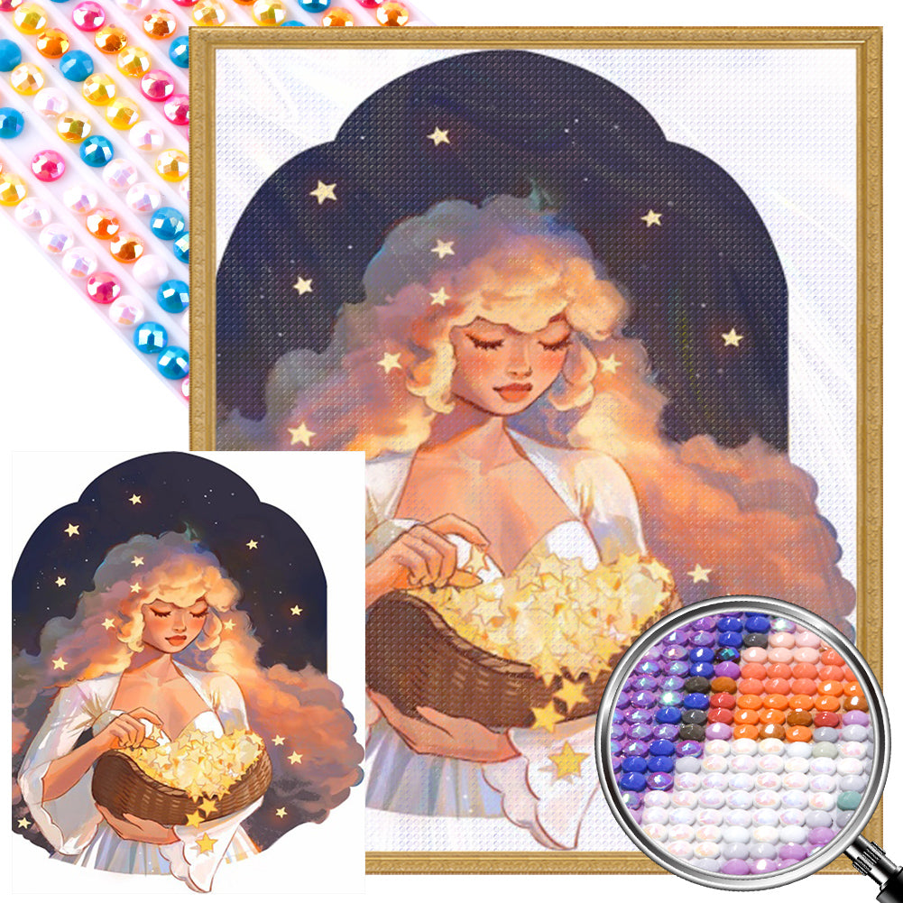 AB Diamond Painting - Full Round - Reading girl (40*50CM)
