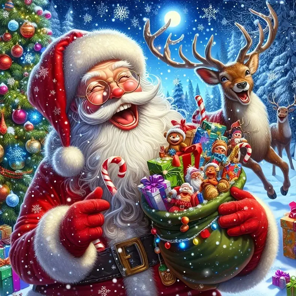 Diamond Painting - Full Round - Santa Claus delivering gifts (40*40CM)