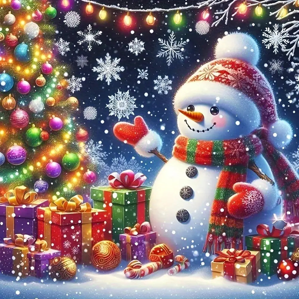 Diamond Painting - Full Round - Christmas snowman (40*40CM)