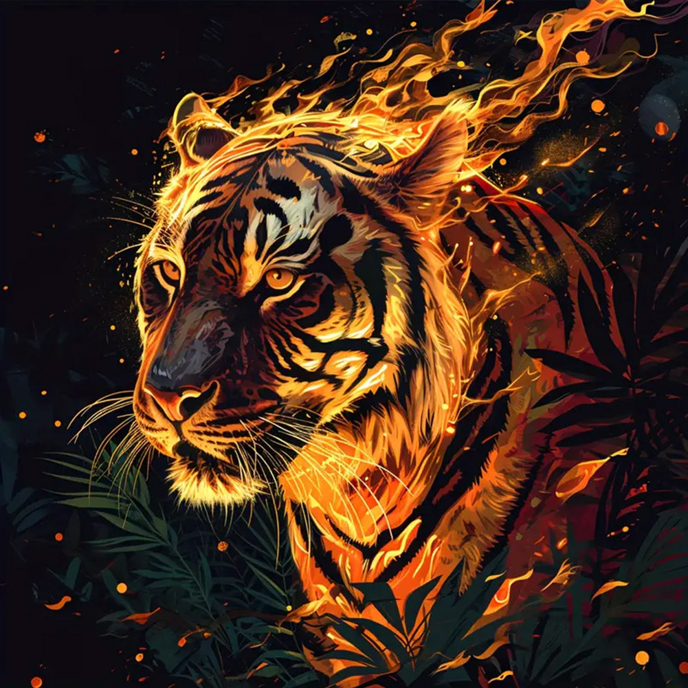 Diamond Painting - Full Round - Tiger (40*40CM)