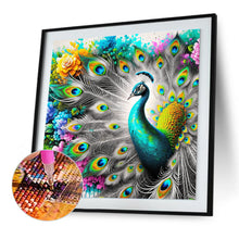 Load image into Gallery viewer, Diamond Painting - Full Round - Flowers and peacocks (30*30CM)
