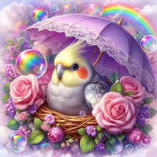 Load image into Gallery viewer, Diamond Painting - Full Round - Rainbow rose bubble parrot (40*40CM)
