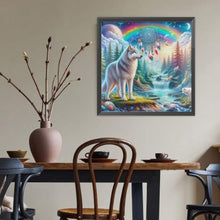 Load image into Gallery viewer, Diamond Painting - Full Round - Rainbow dream catcher pine wolf (40*40CM)
