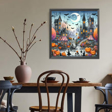 Load image into Gallery viewer, Diamond Painting - Full Round - Halloween town street scene (40*40CM)
