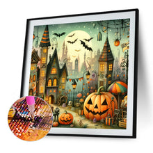 Load image into Gallery viewer, Diamond Painting - Full Round - Halloween town street scene (40*40CM)
