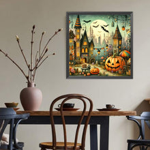 Load image into Gallery viewer, Diamond Painting - Full Round - Halloween town street scene (40*40CM)
